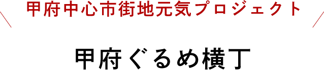 甲府中心市街地元気プロジェクト 甲府ぐるめ横丁